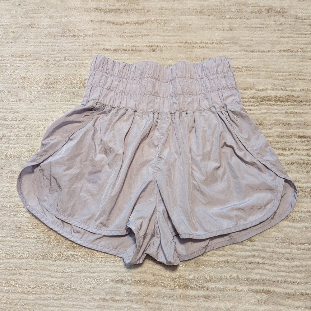 Free People Movement The Way Home Shorts Sz L Lavender Dust High Rise‎ Running